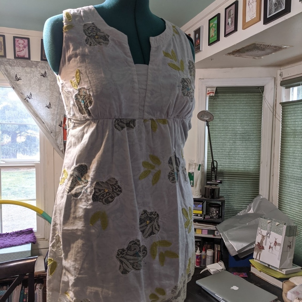 EUC White Floral Dress